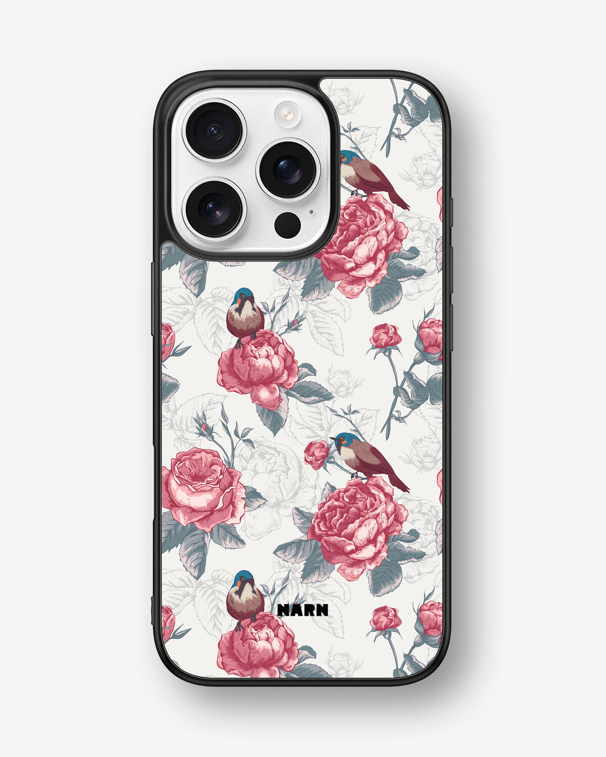 iPhone 16 Pro Hard Case – Birds Among Roses - View 1