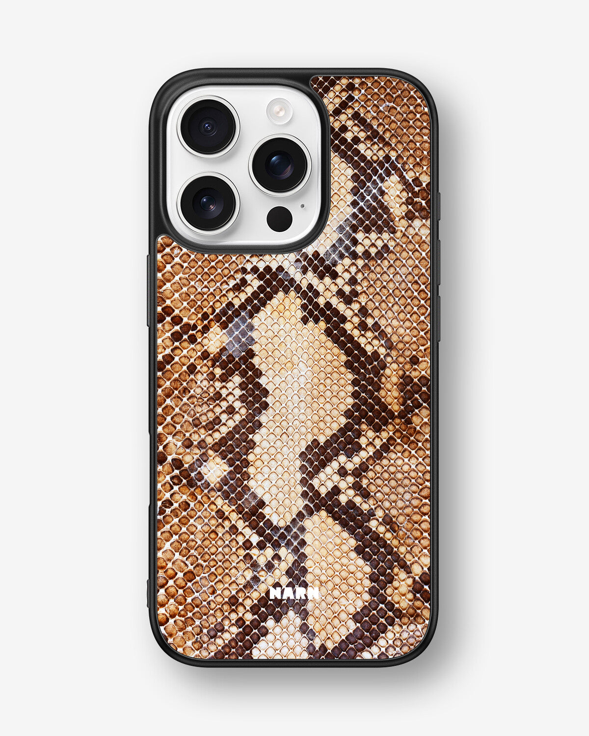 iPhone 16 Pro Hard Case – Brown Snakeskin - View 1