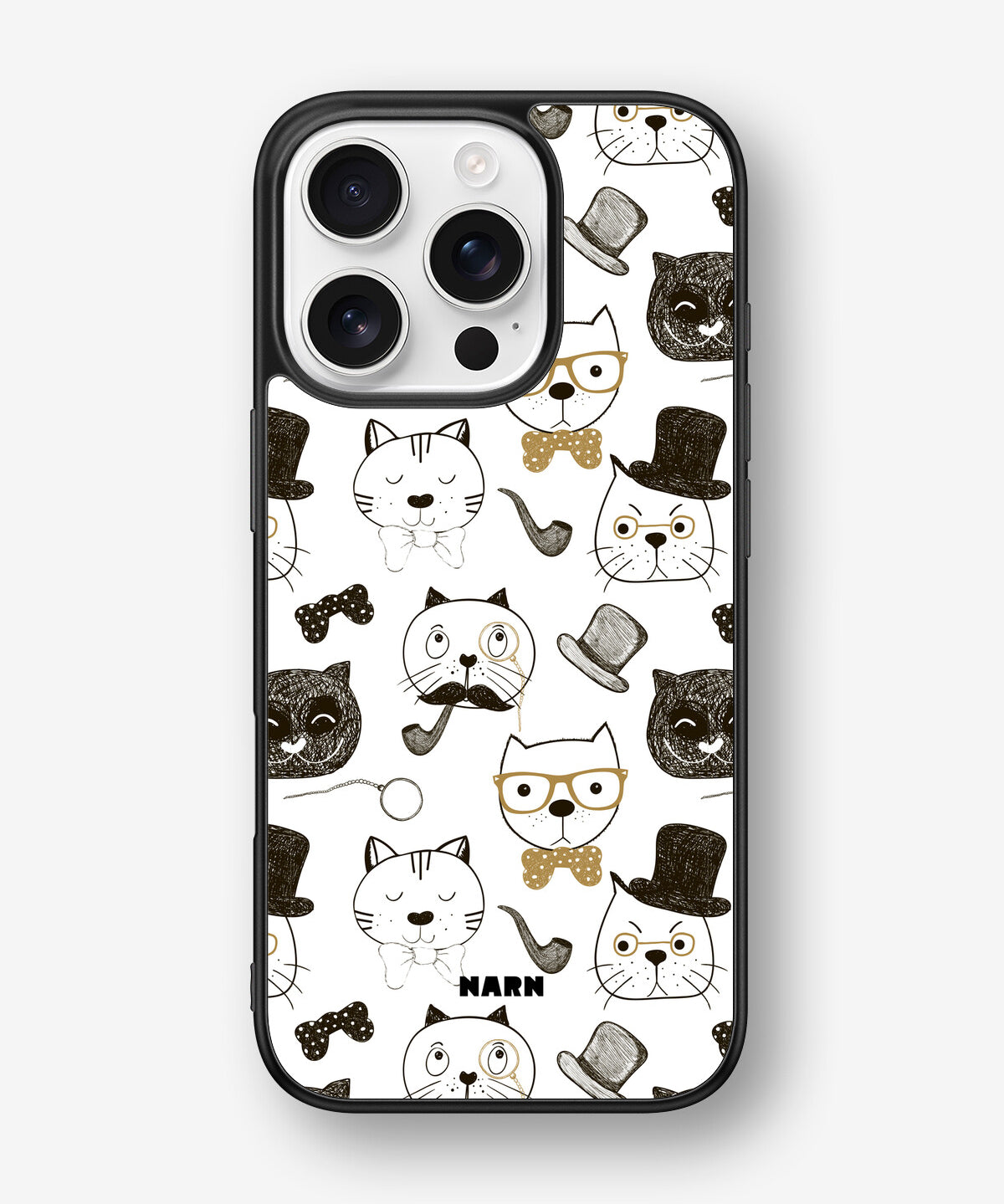 iPhone 16 Pro Hard Case – Cartoon Cats - View 1