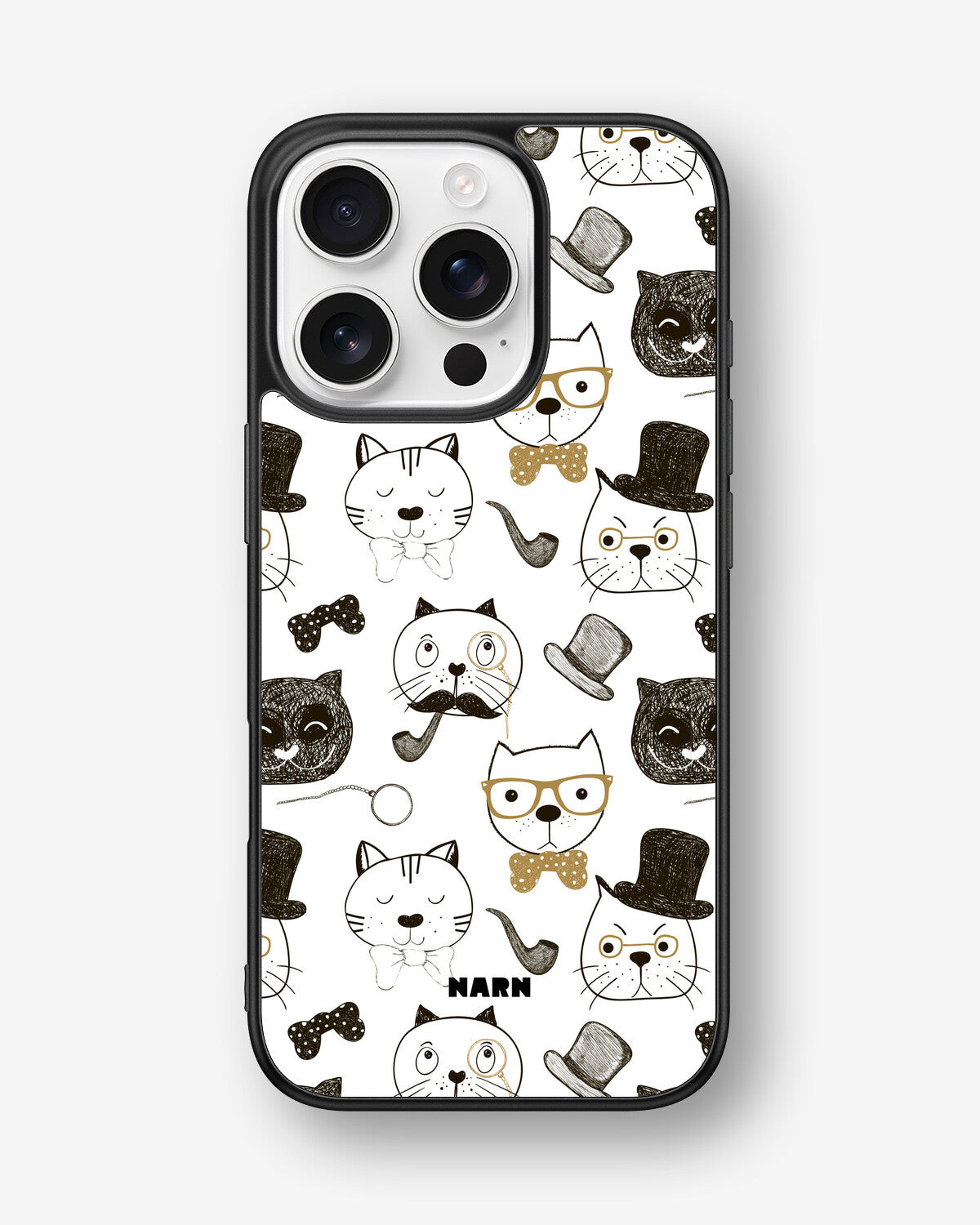 iPhone 16 Pro Hard Case – Cartoon Cats - View 1