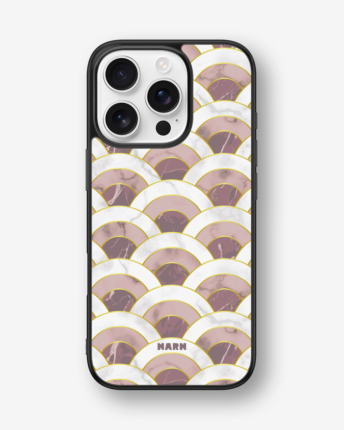 iPhone 16 Pro Hard Case – Pink Marble Waves - View 1