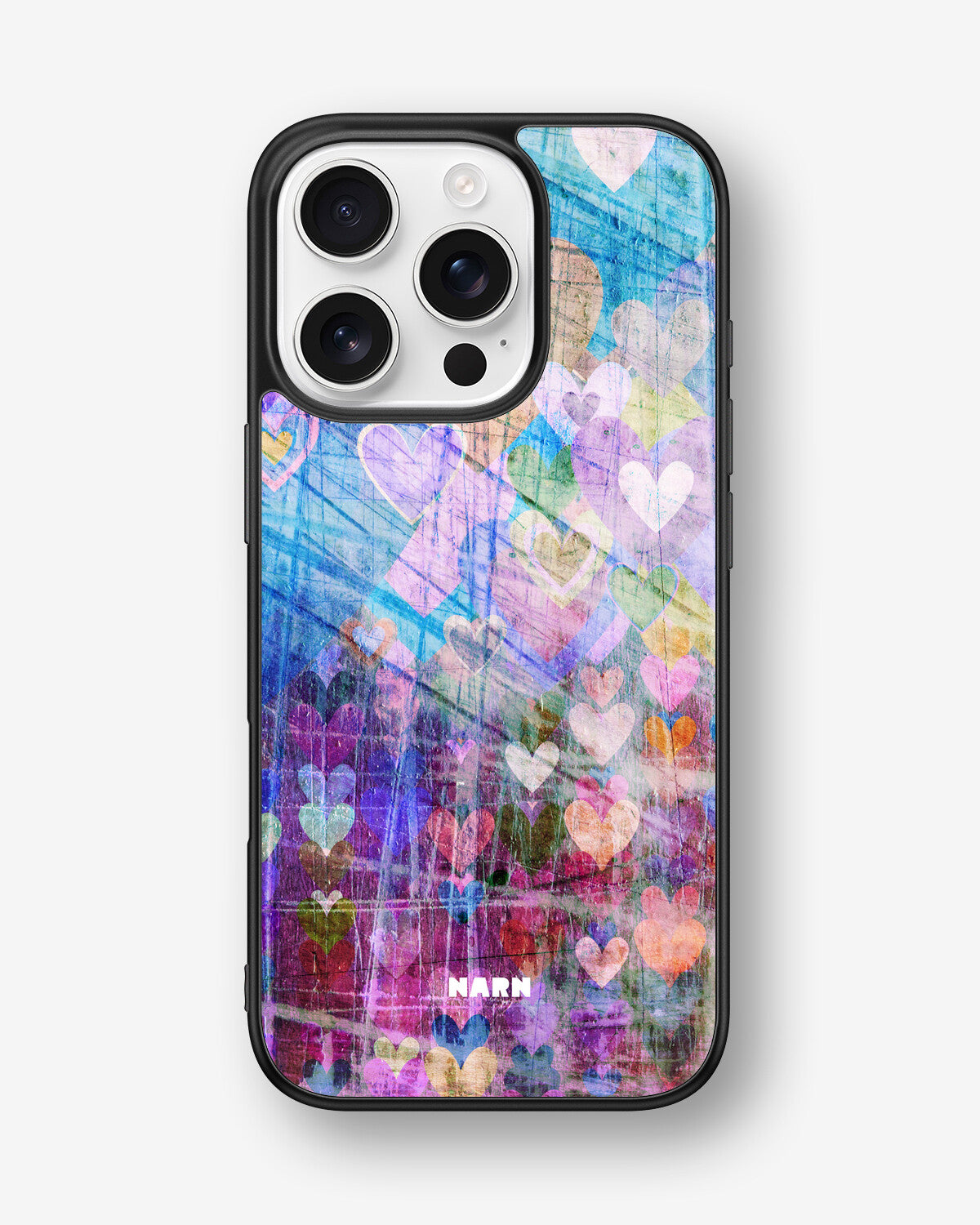 iPhone 16 Pro Hard Case – Purple Hearts - View 1