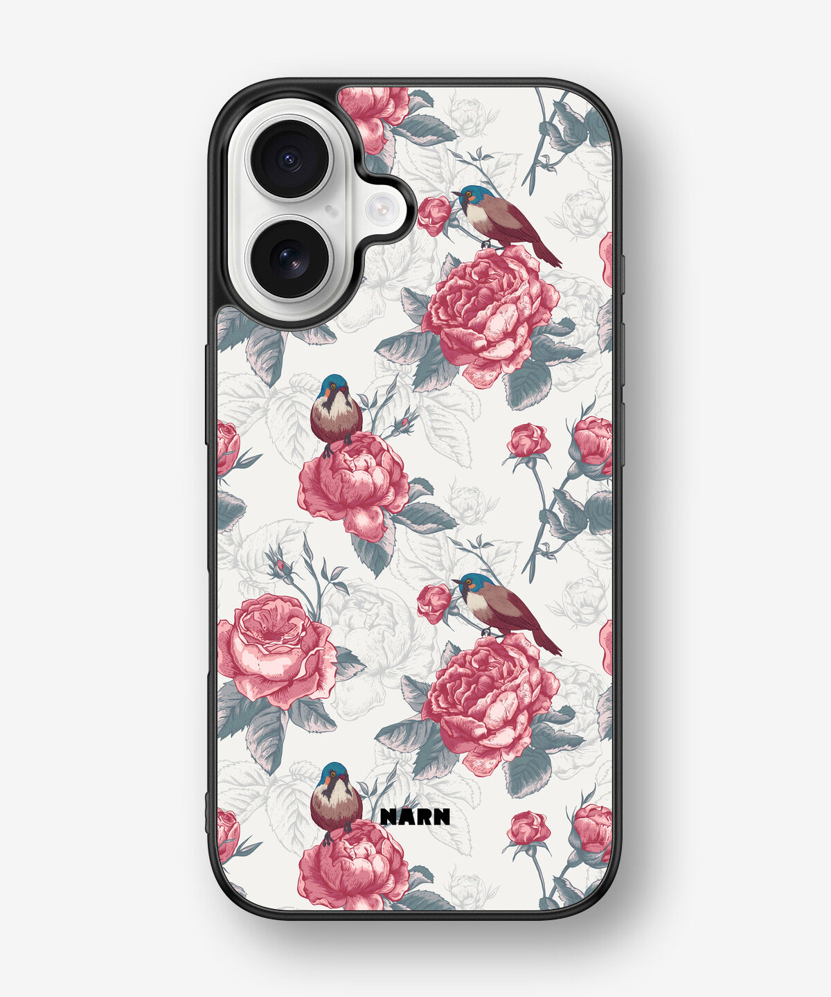 iPhone 16 Hard Case – Birds Among Roses - View 1