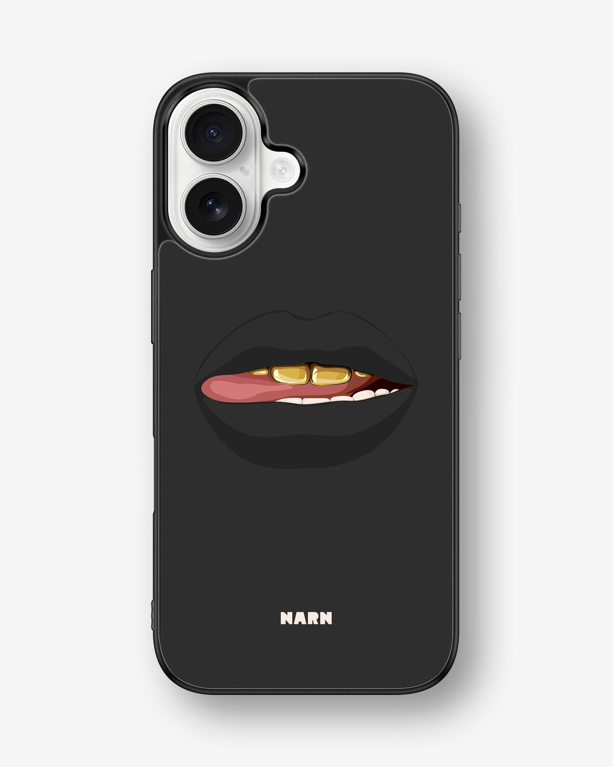 iPhone 16 Hard Case – Golden Lips - View 1