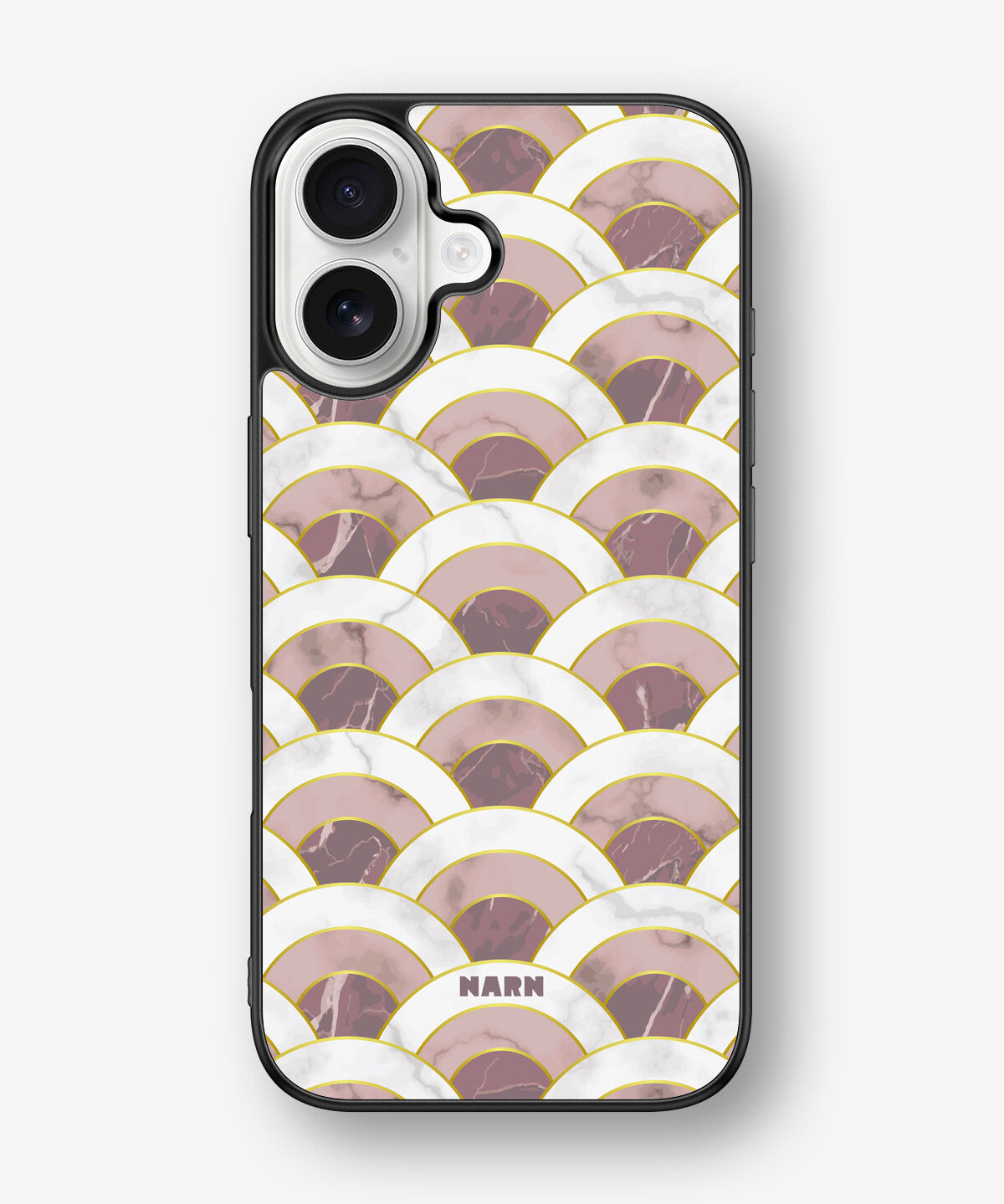 iPhone 16 Hard Case – Pink Marble Waves - View 1