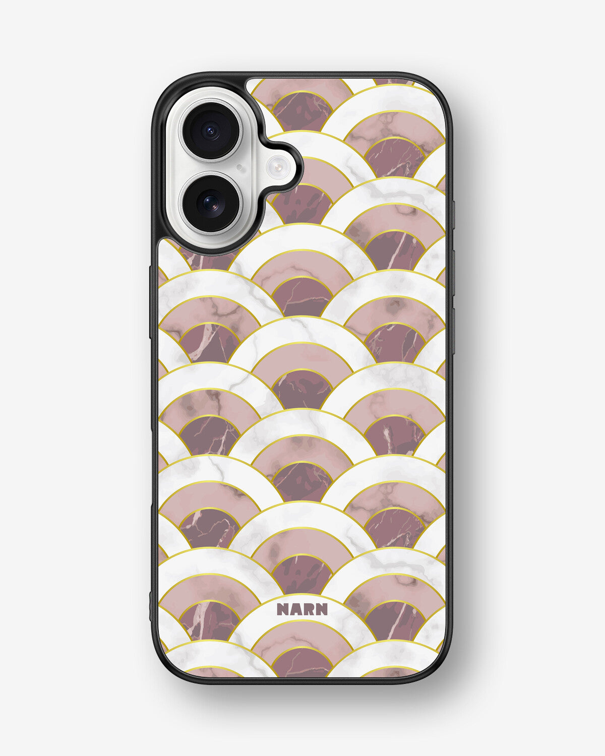 iPhone 16 Hard Case – Pink Marble Waves - View 1