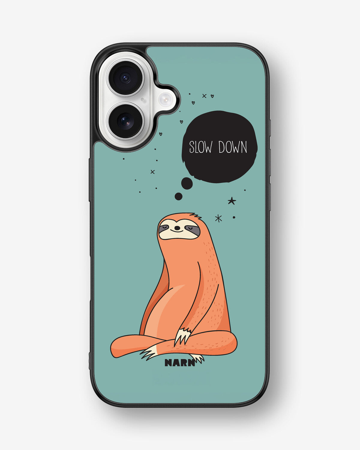 iPhone 16 Hard Case – Slow Down Sloth - View 1