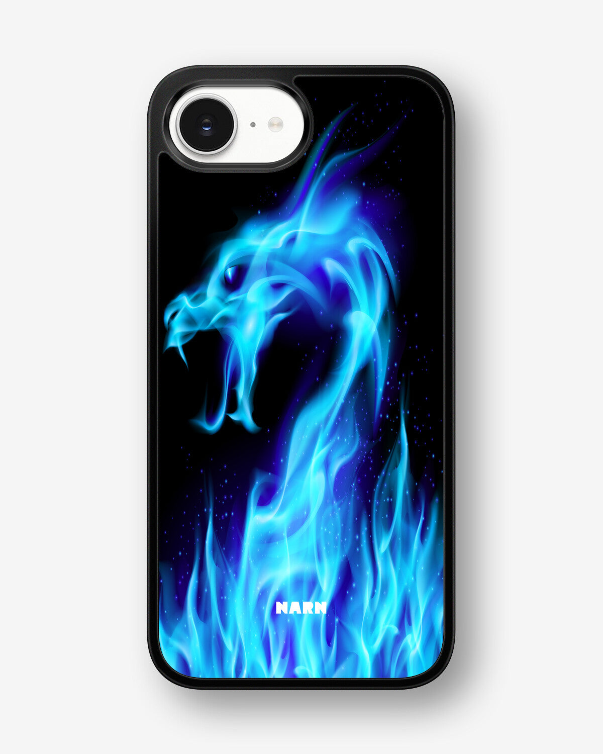 iPhone 16e Hard Case – Blue Flames Dragon - View 1