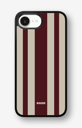 iPhone 16e Hard Case – Bordeaux Stripe - View 1