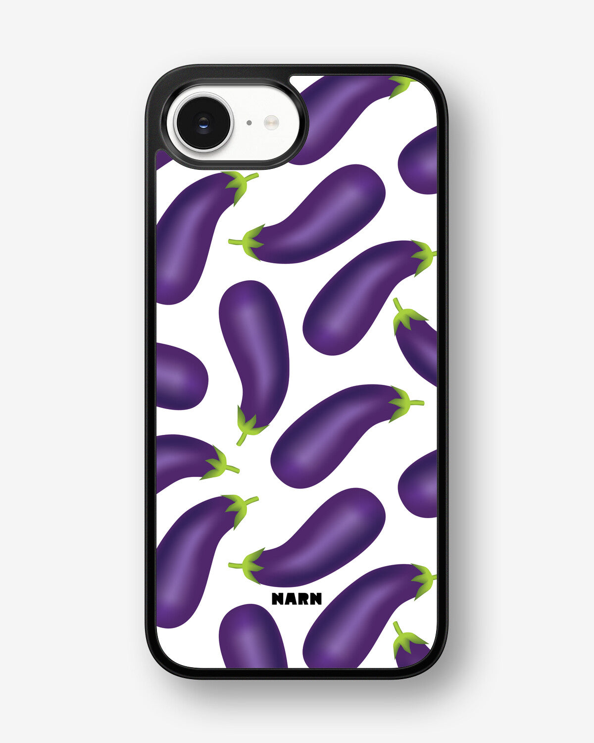 iPhone 16e Hard Case – Eggplant Pattern - View 1