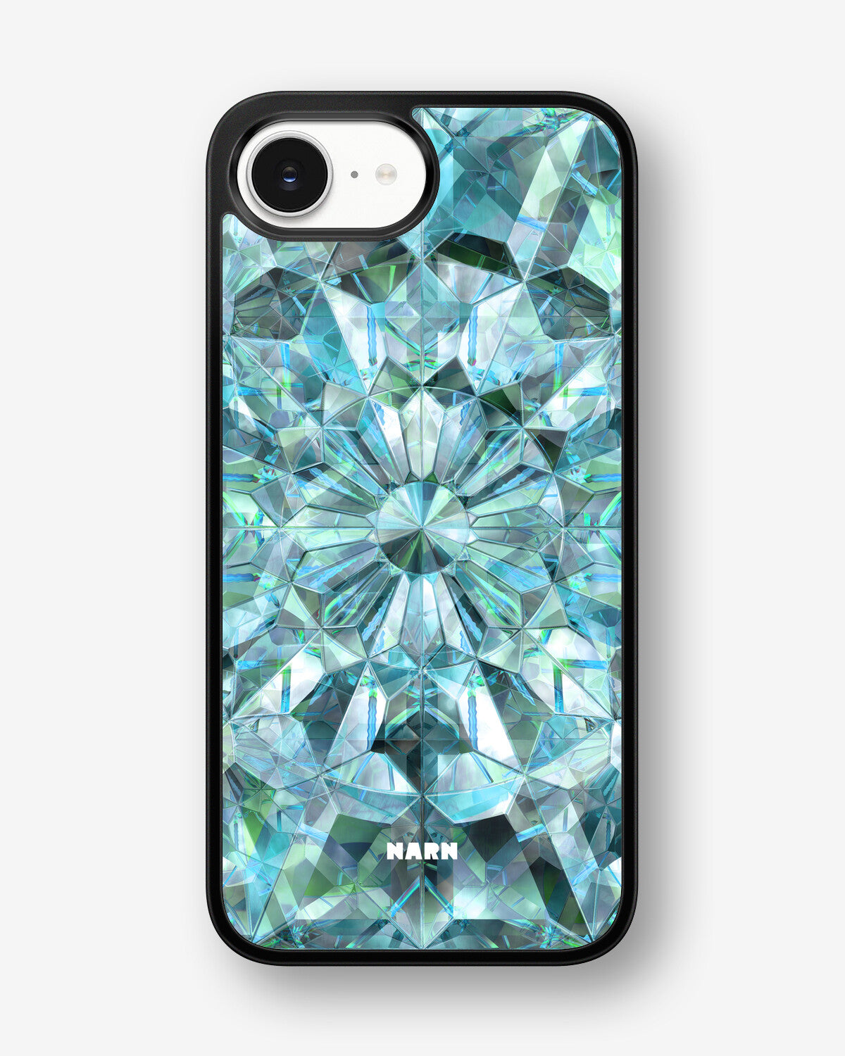 iPhone 16e Hard Case – Green Crystals - View 1