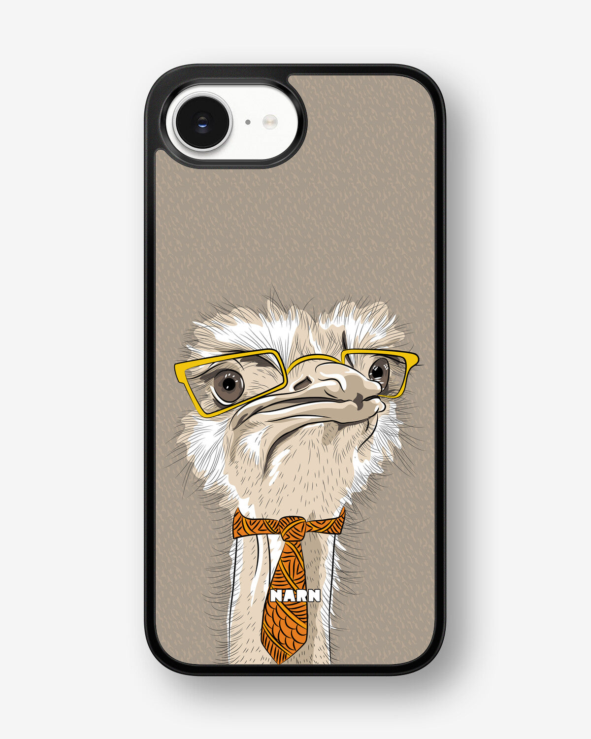 iPhone 16e Hard Case – Hipster Ostrich - View 1