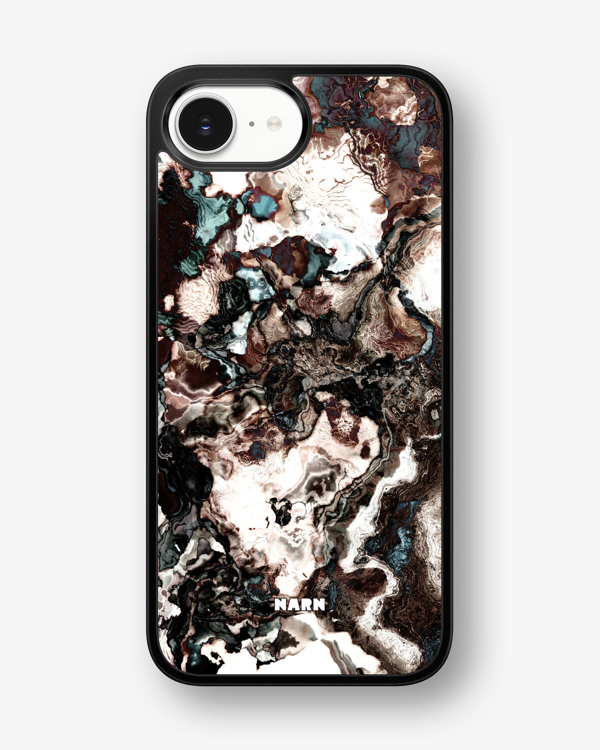 iPhone 16e Hard Case – Marble Brown - View 1