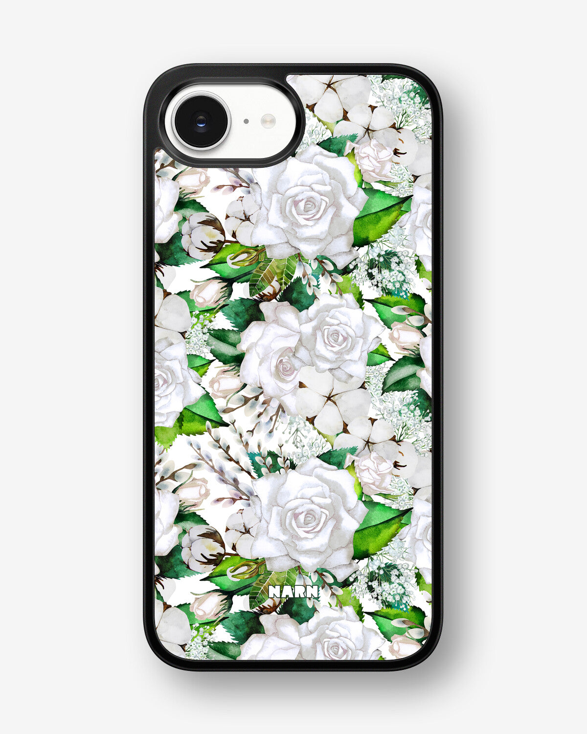 iPhone 16e Hard Case – White Bloom - View 1