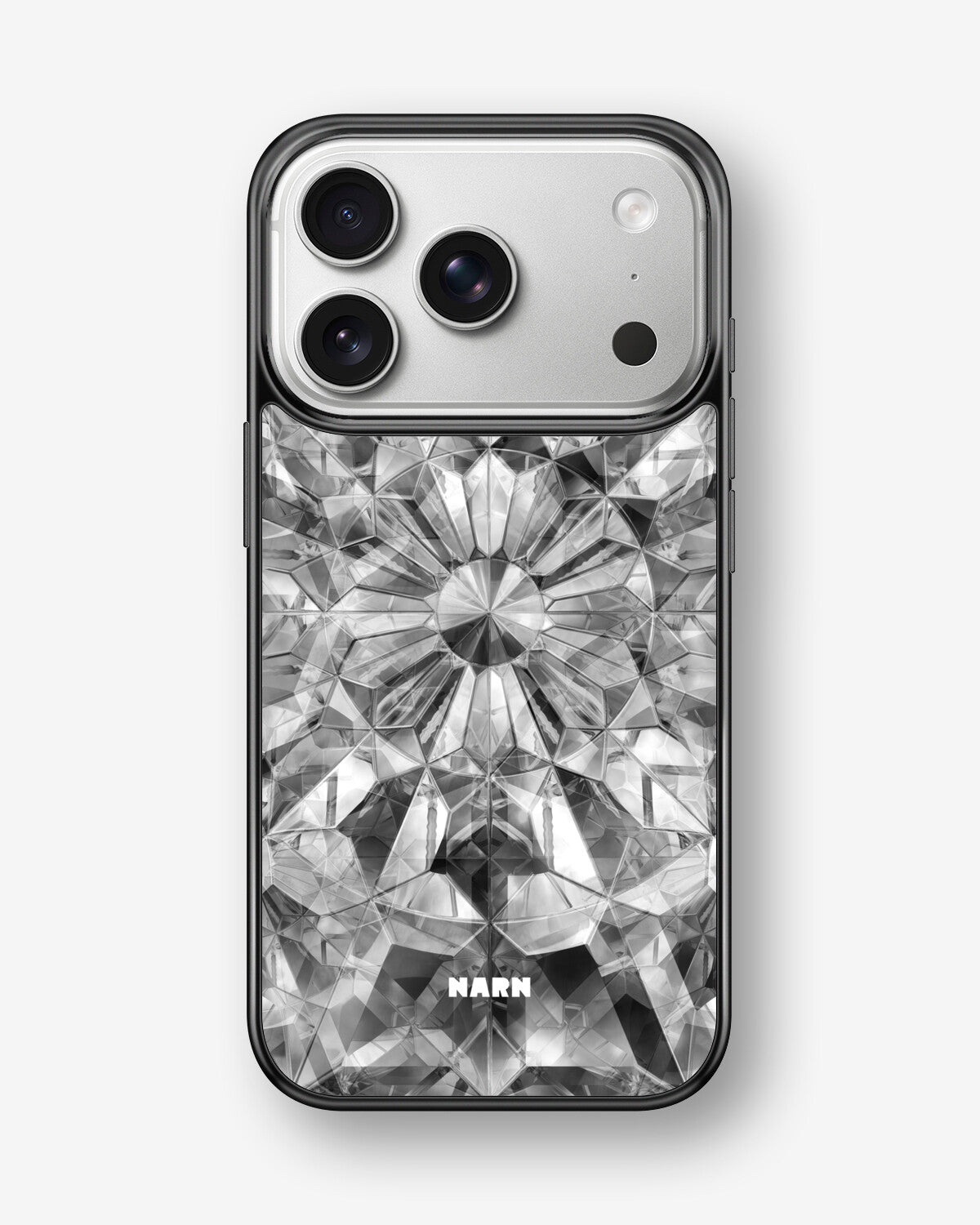 iPhone 17 Pro Hard Case – Grey Crystals - View 1