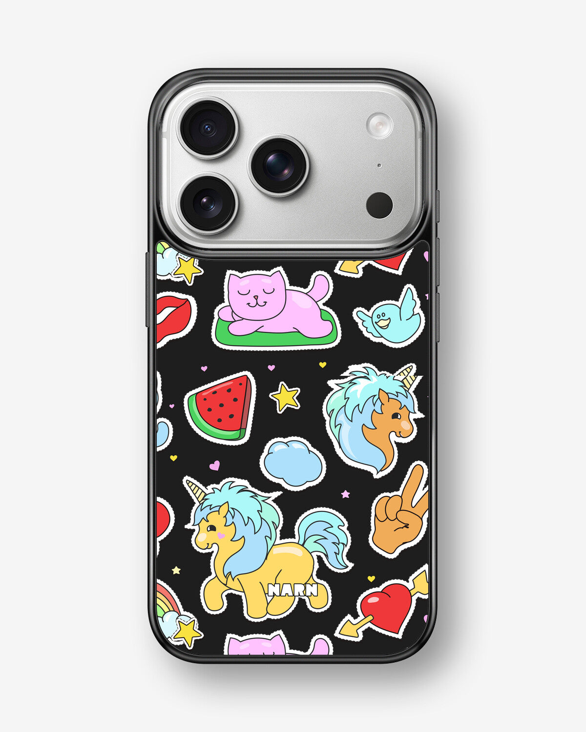 iPhone 17 Pro Max Hard Case – Cute Stickers - View 1