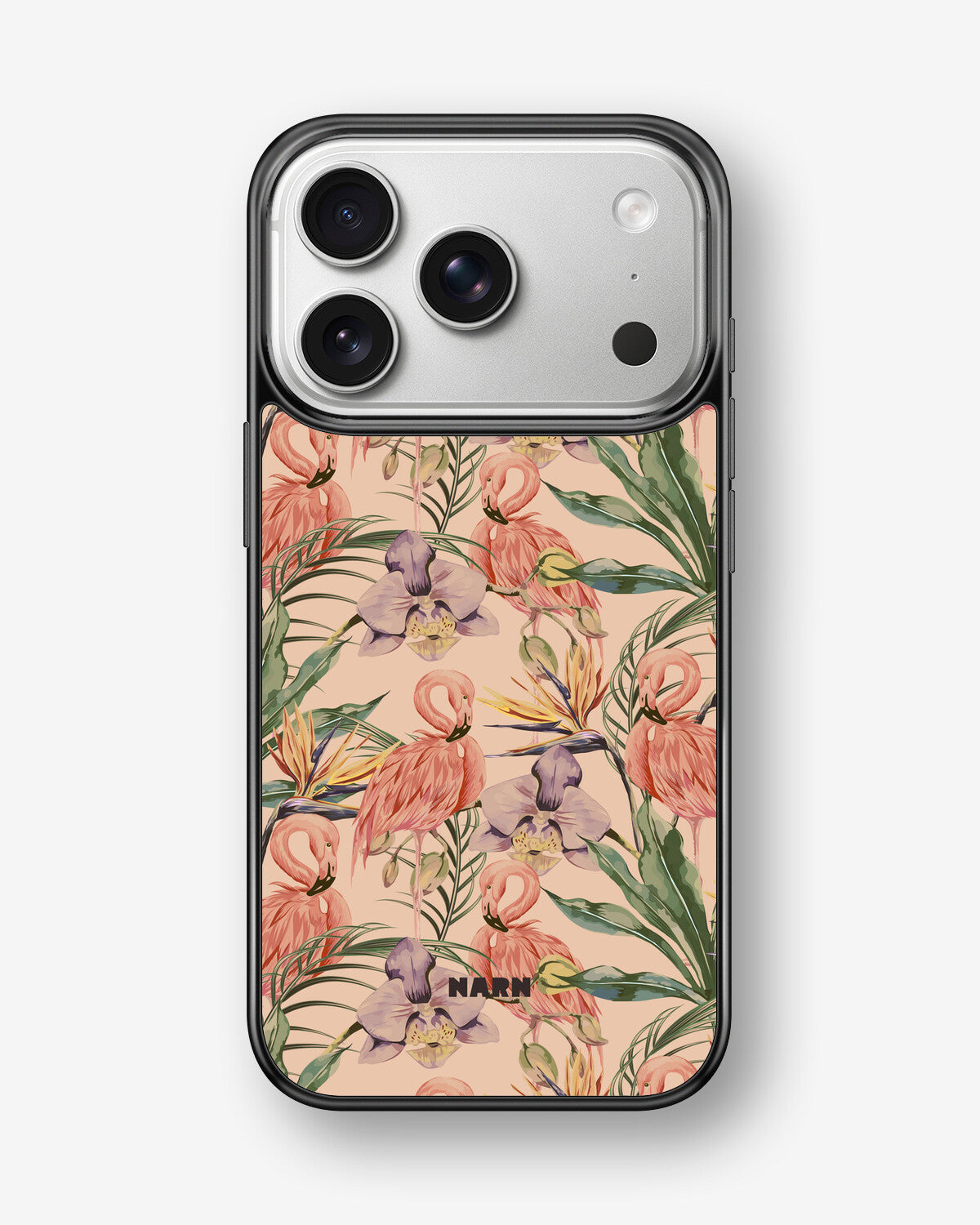 iPhone 17 Pro Max Hard Case – Flamingos & Flowers - View 1