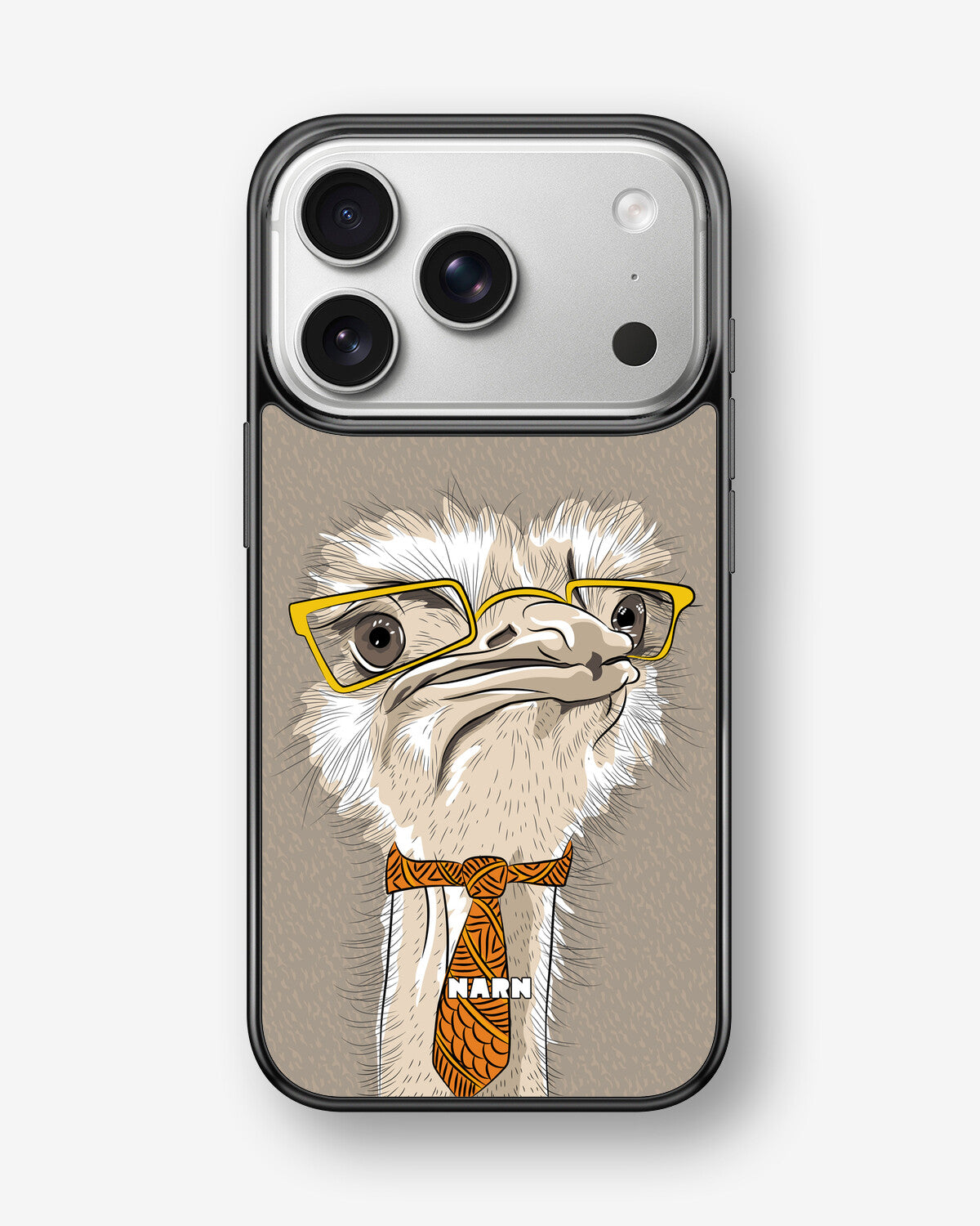 iPhone 17 Pro Max Hard Case – Hipster Ostrich - View 1