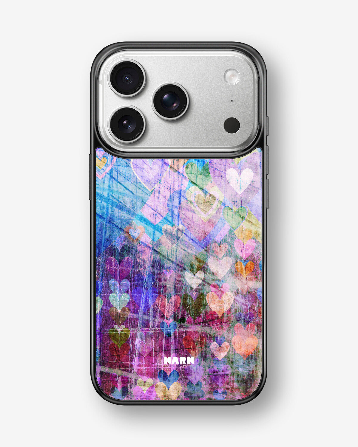 iPhone 17 Pro Max Hard Case – Purple Hearts - View 1