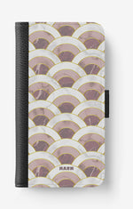 iPhone 17 Pro Wallet Case - Pink Marble Waves - View 1