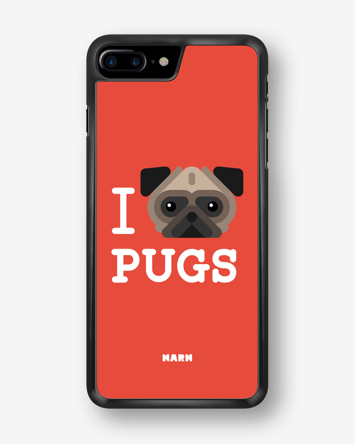 iPhone 6 / 6s Hard Case – I Love Pugs - View 1