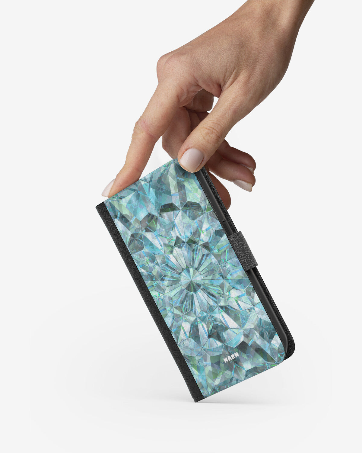 iPhone 6 / 6s Wallet Case - Green Crystals - View 2