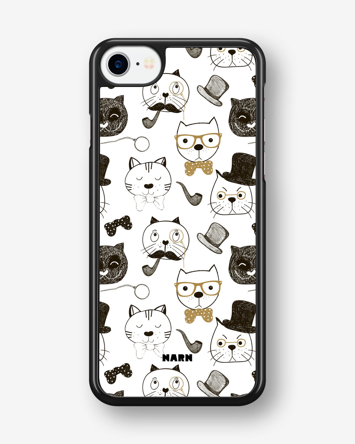 iPhone SE (2020/2022) Hard Case – Cartoon Cats - View 1