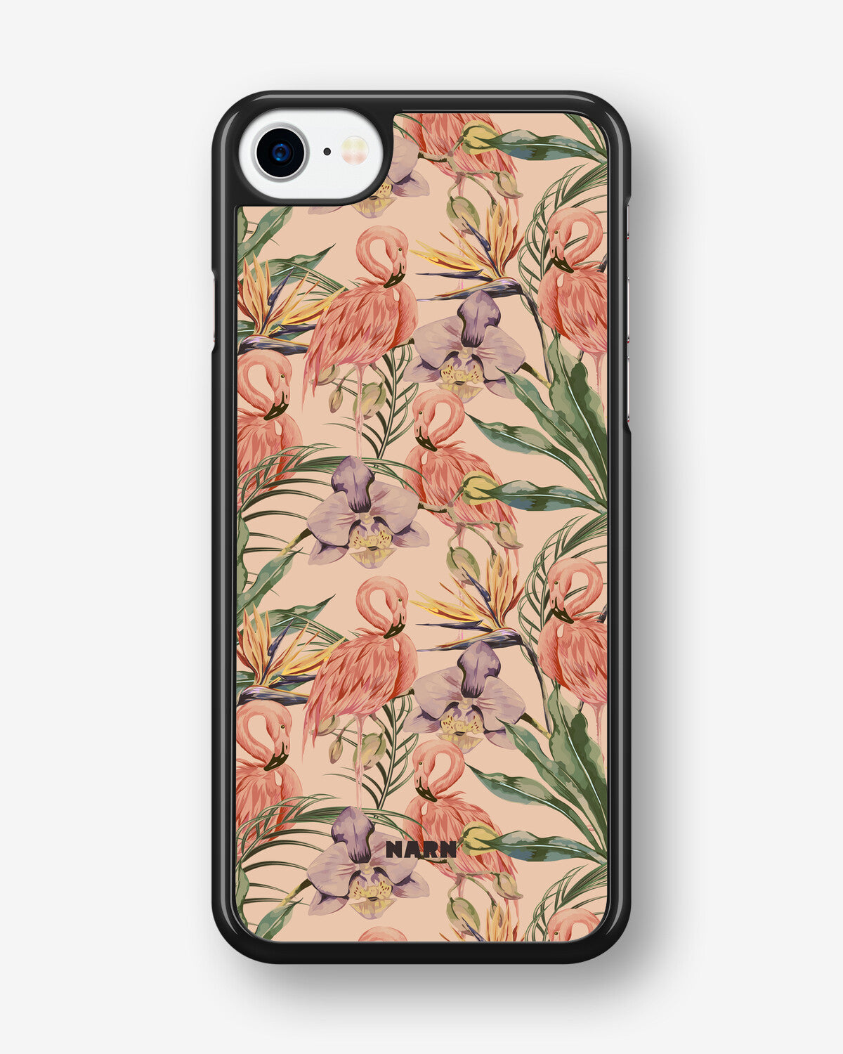 iPhone SE (2020/2022) Hard Case – Flamingos & Flowers - View 1