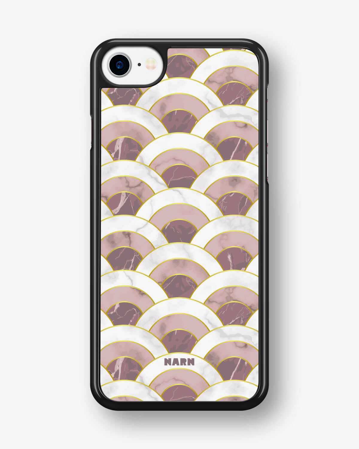 iPhone SE (2020/2022) Hard Case – Pink Marble Waves - View 1