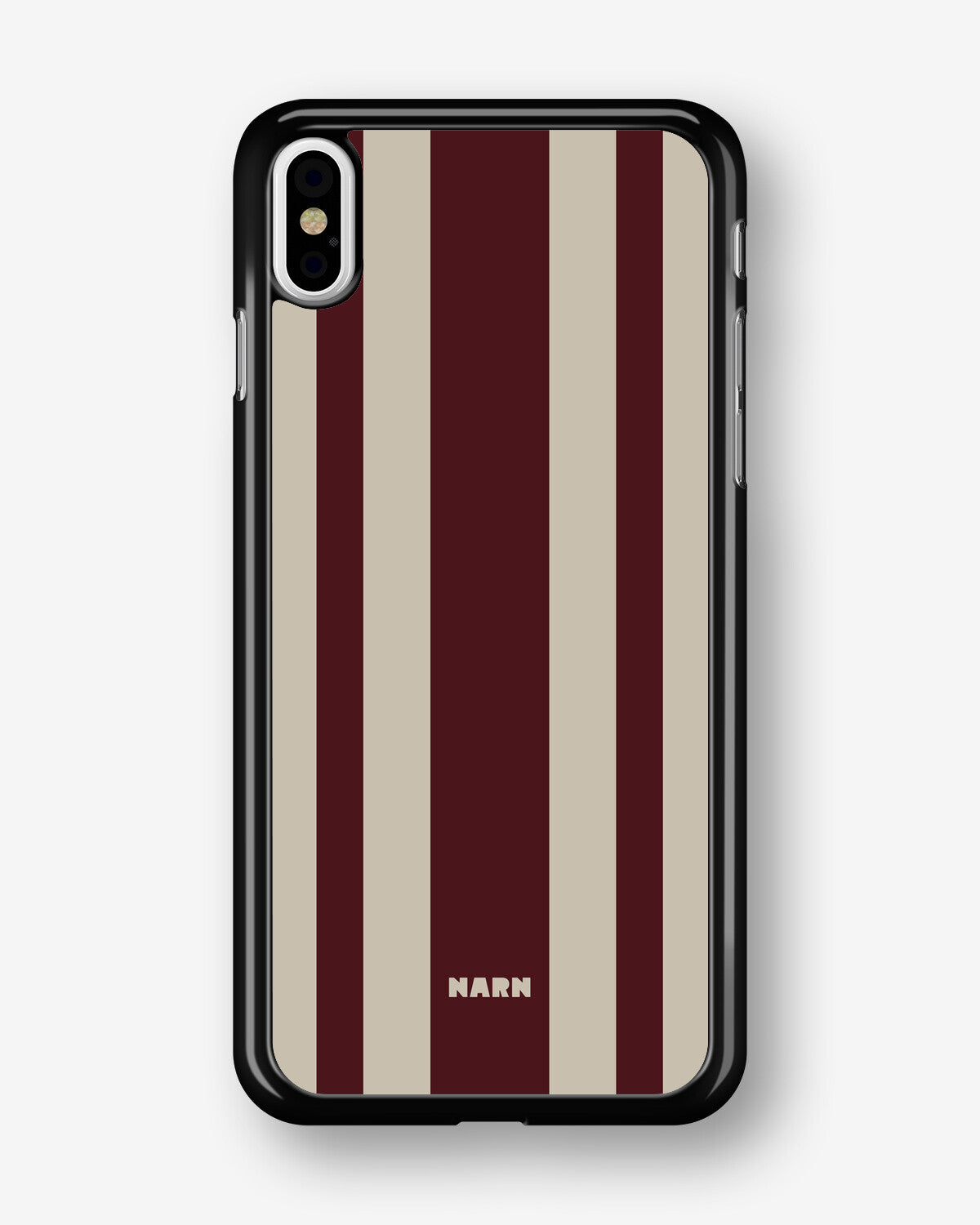 iPhone X/Xs Hard Case – Bordeaux Stripe - View 1