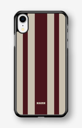 iPhone XR Hard Case – Bordeaux Stripe - View 1