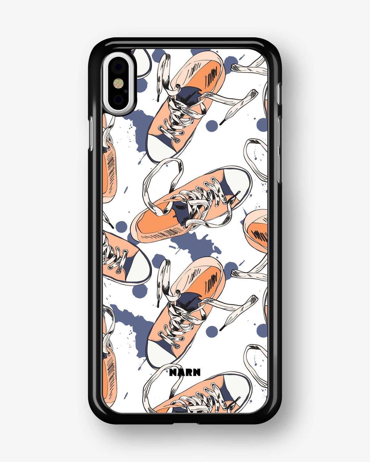 iPhone Xs Max Hard Case – Apricot Sneakers - View 1