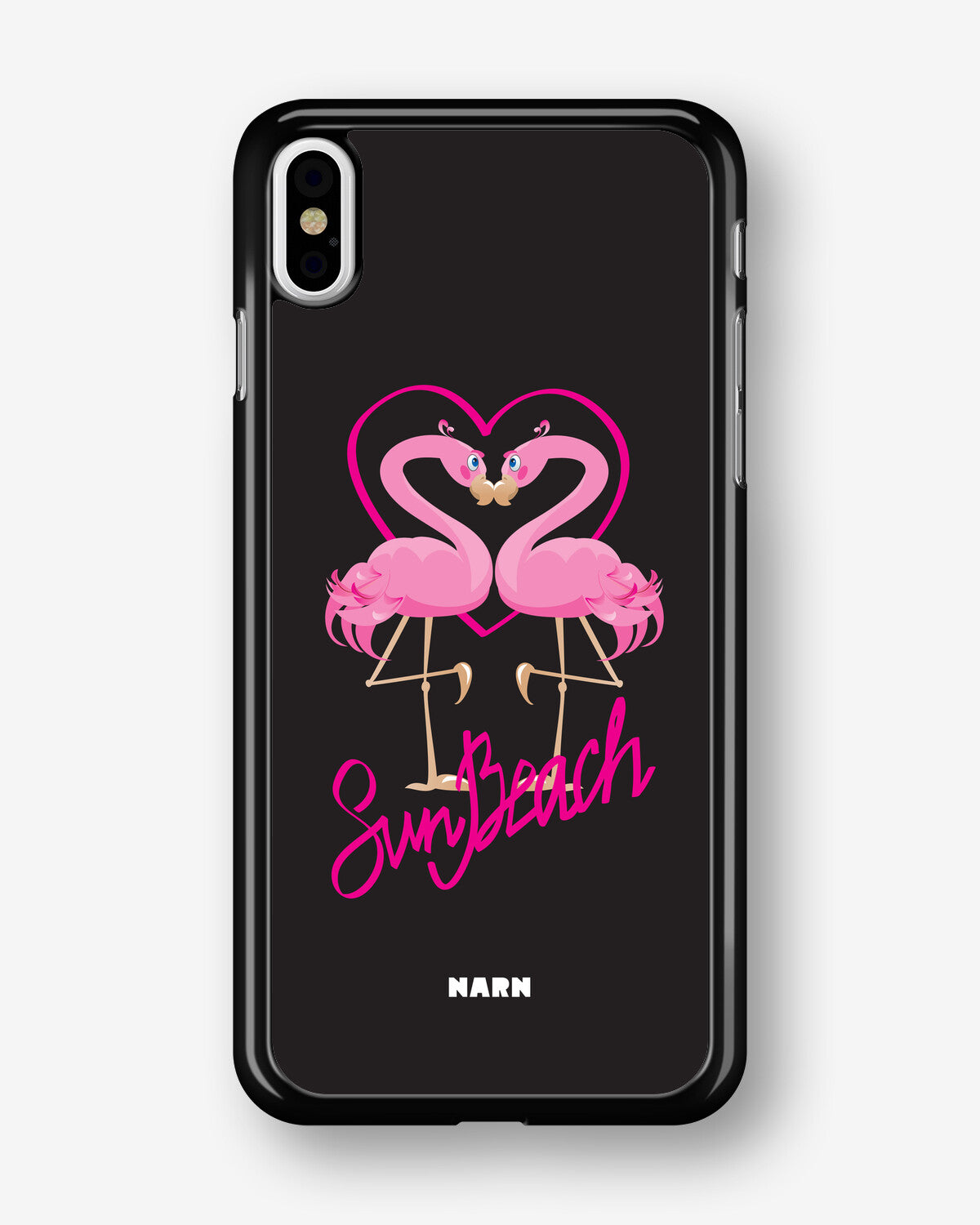 iPhone Xs Max Hard Case – Beach Flamingo - View 1
