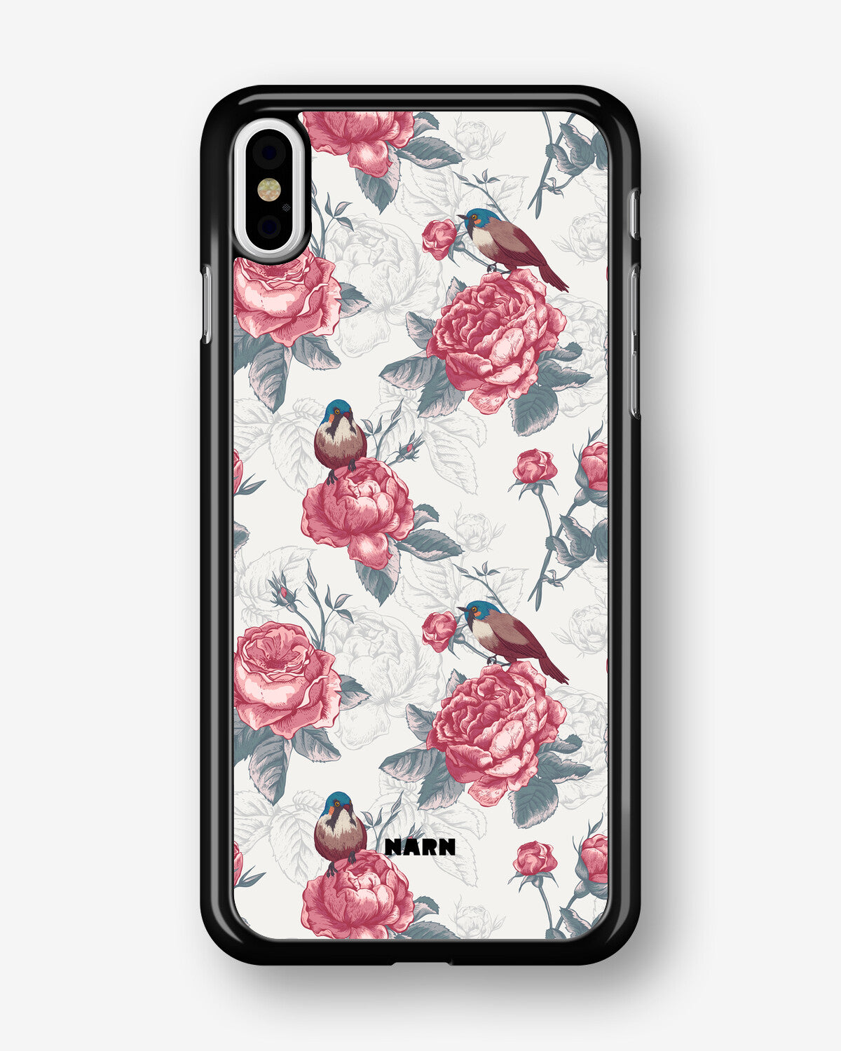 iPhone Xs Max Hard Case – Birds Among Roses - View 1