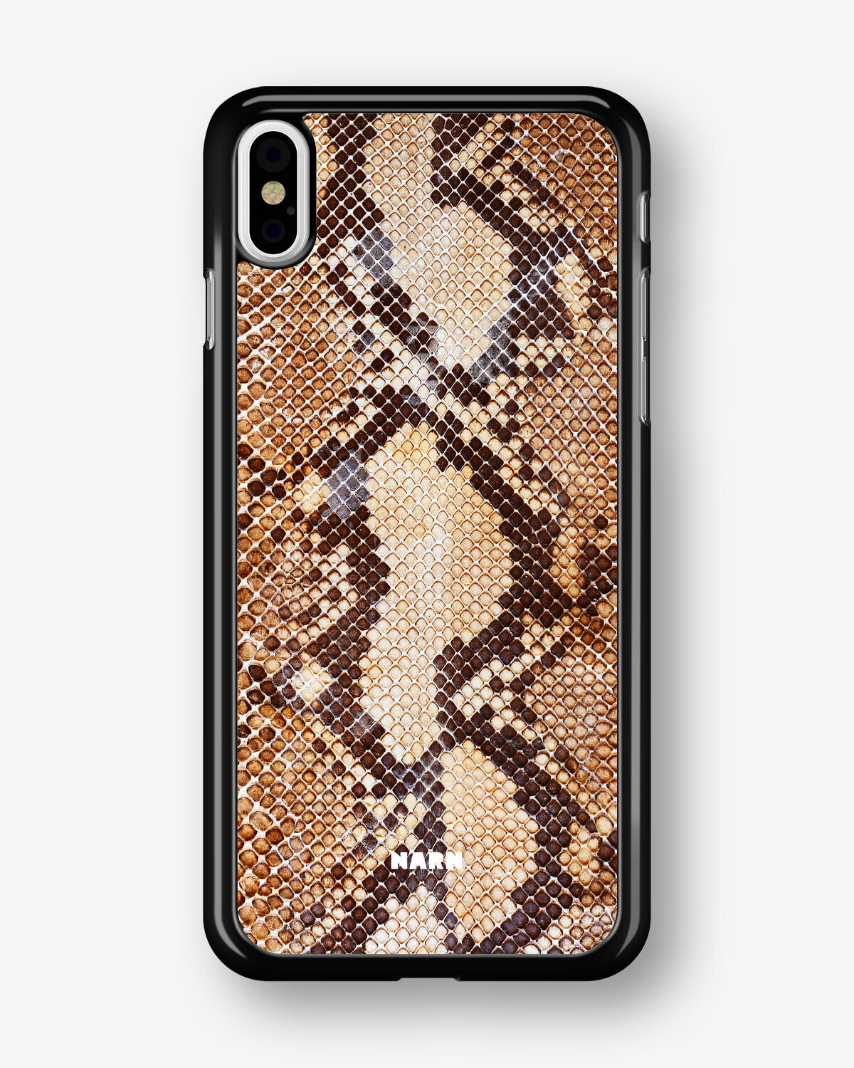 iPhone Xs Max Hard Case – Brown Snakeskin - View 1