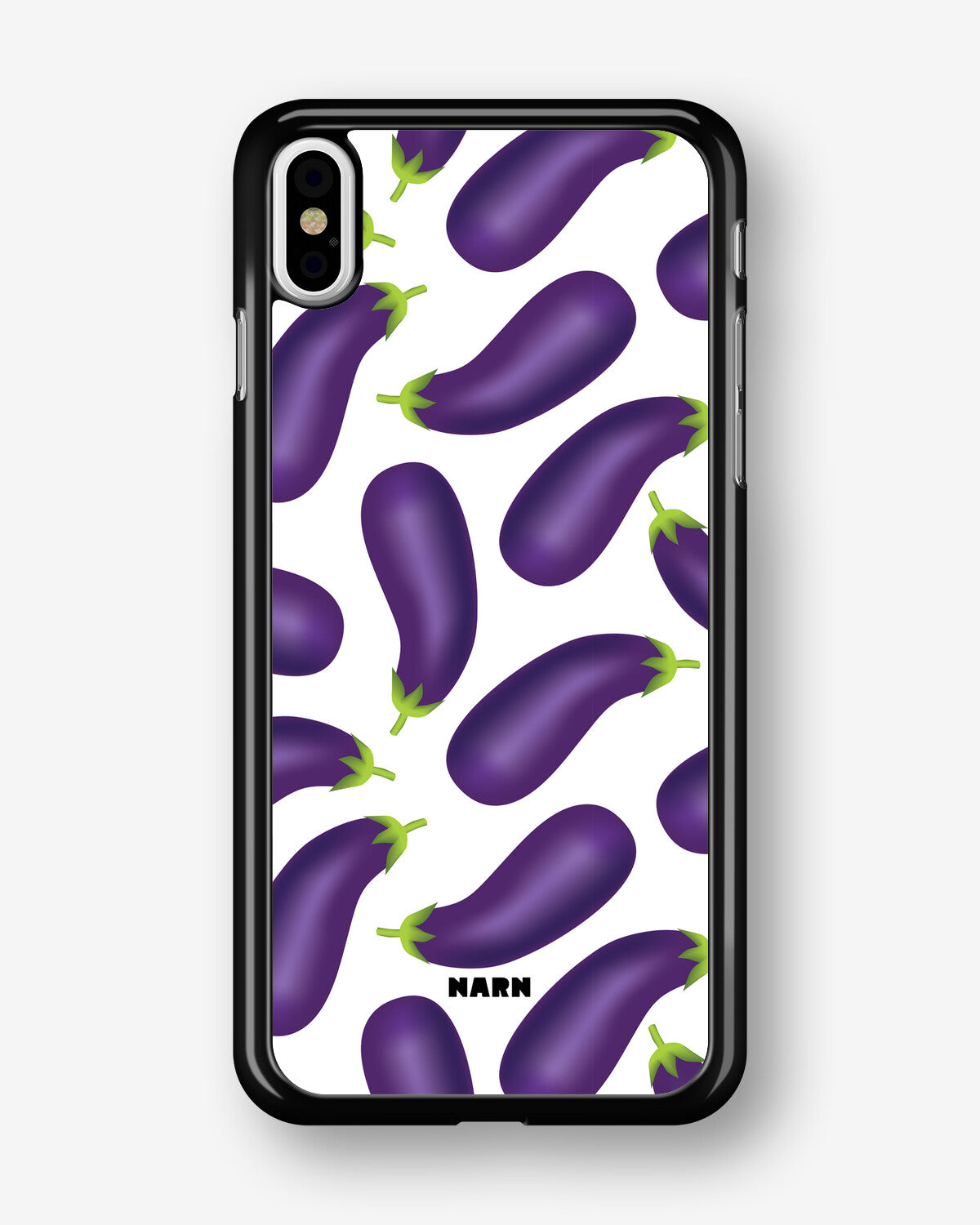 iPhone Xs Max Hard Case – Eggplant Pattern - View 1