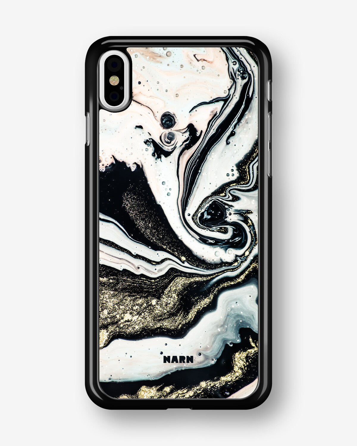 iPhone Xs Max Hard Case – Golden Swirl - View 1