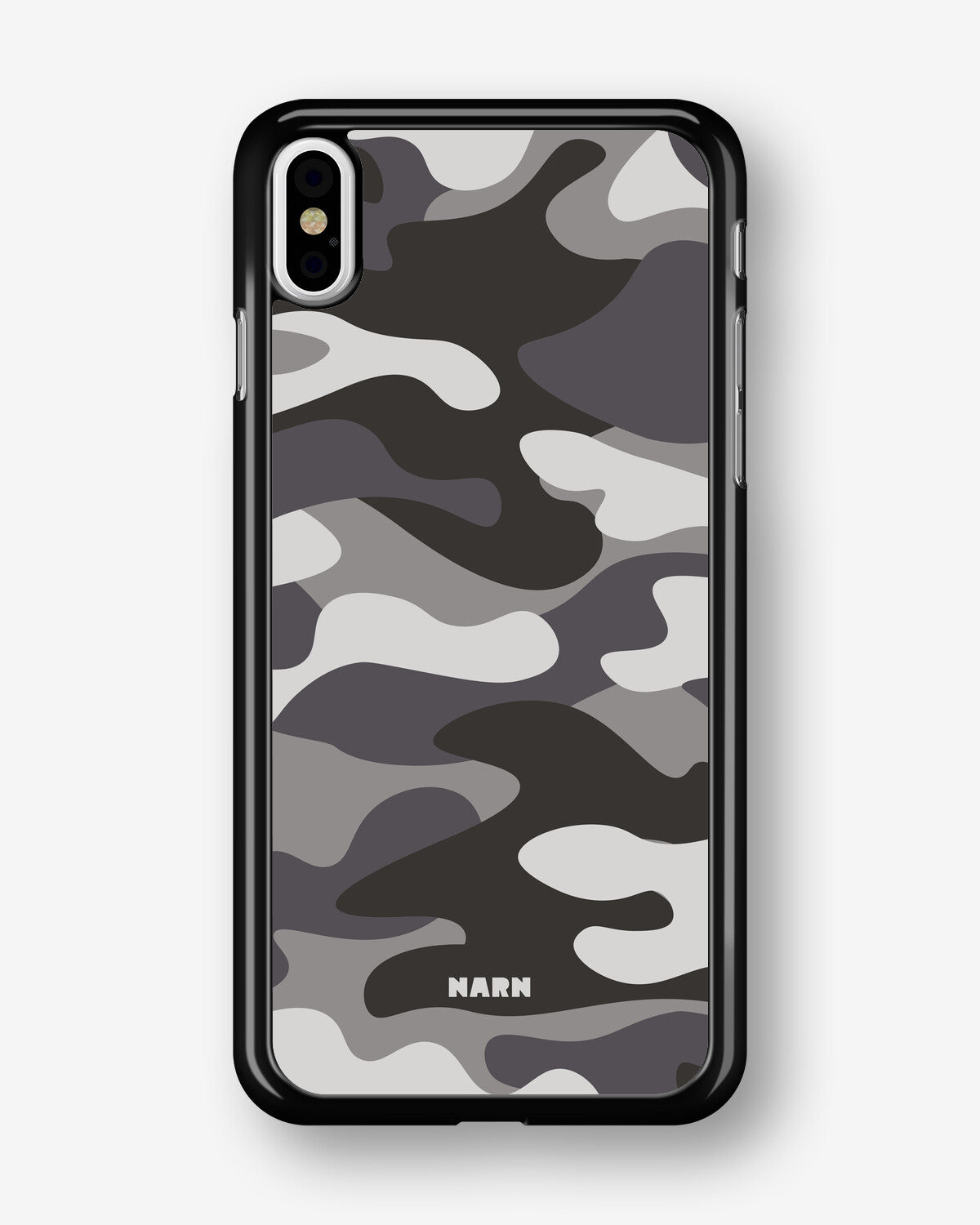iPhone Xs Max Hard Case – Grey Camo - View 1