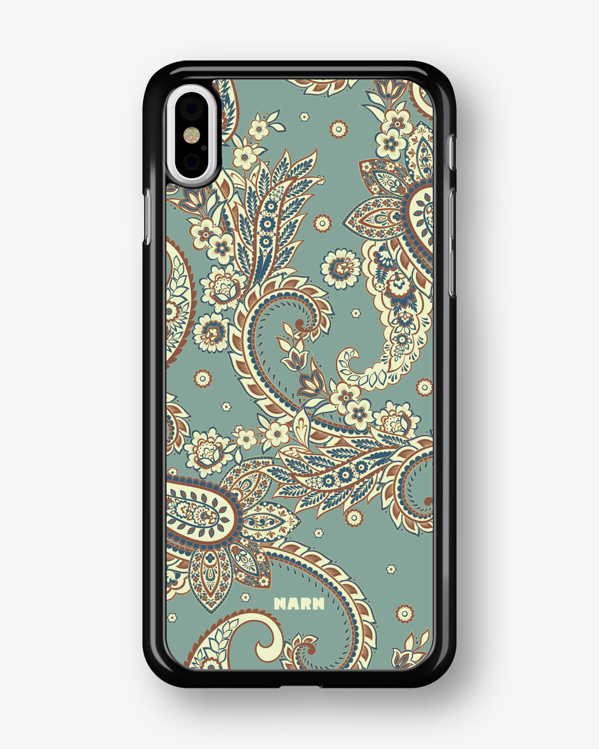 iPhone Xs Max Hard Case – Paisley Green - View 1