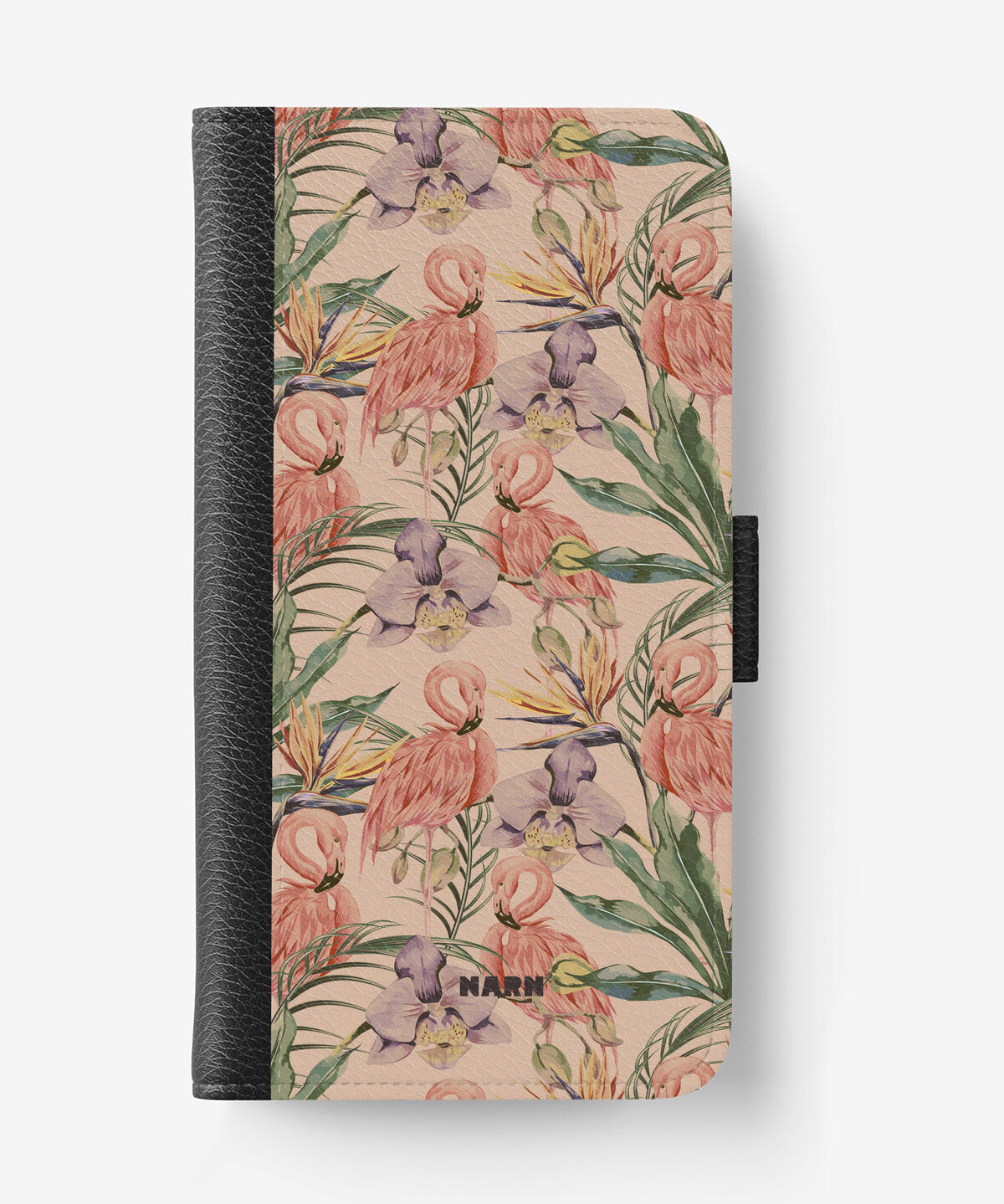 Samsung Galaxy A03s Wallet Case - Flamingos & Flowers - View 1