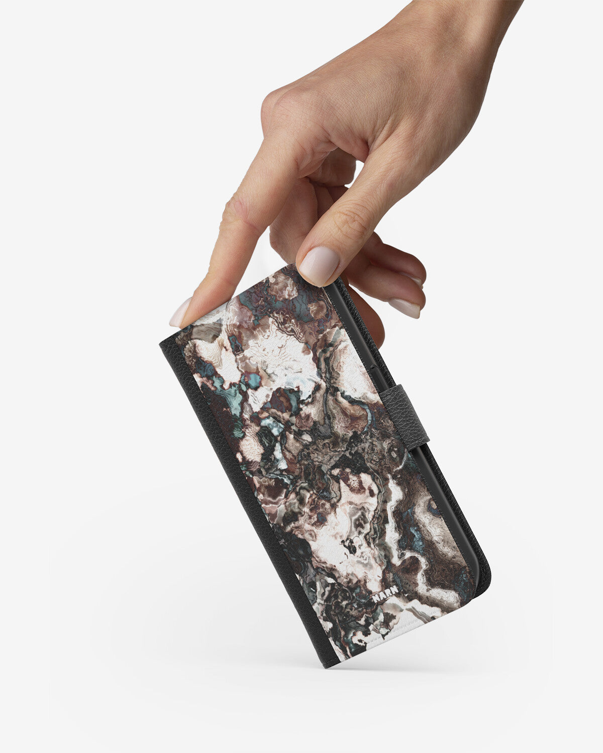 Samsung Galaxy A03s Wallet Case - Marble Brown - View 2