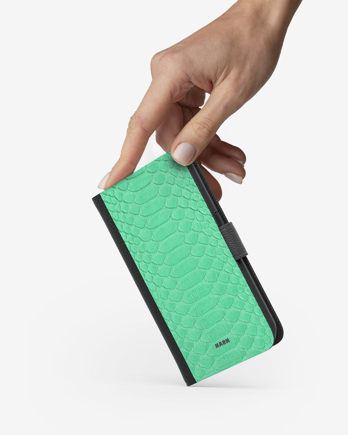 Samsung Galaxy A10 Wallet Case - Turquoise Snake - View 2