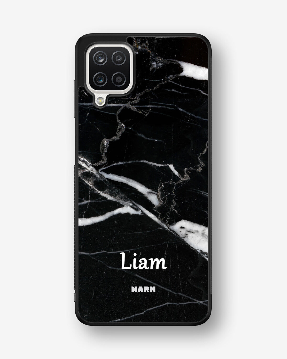Samsung Galaxy A12 Hard Case – Custom - Black Marble - View 1