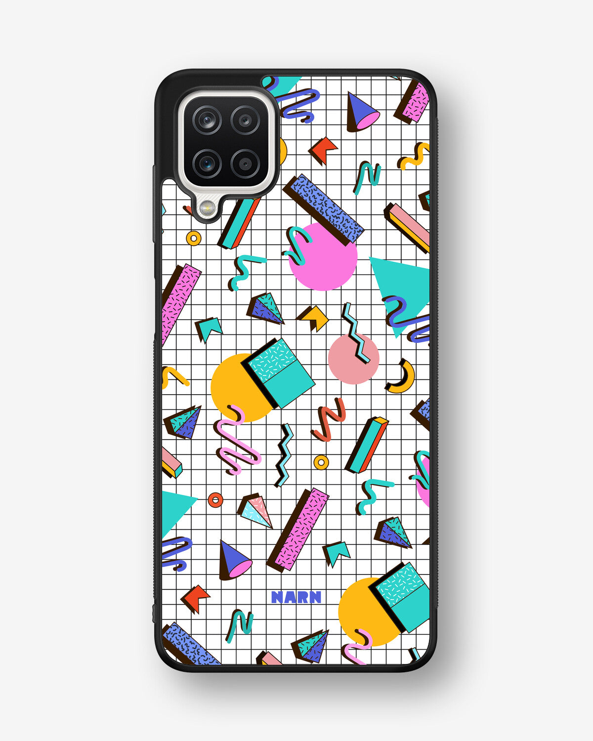 Samsung Galaxy A12 Hard Case – 80s Memphis - View 1