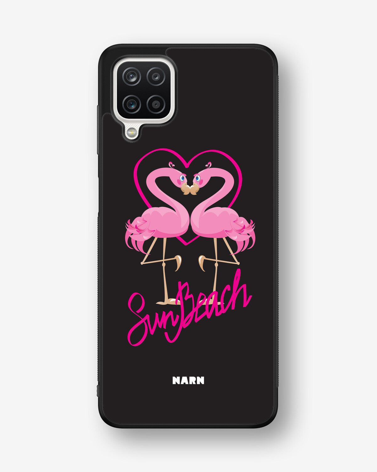 Samsung Galaxy A12 Hard Case – Beach Flamingo - View 1