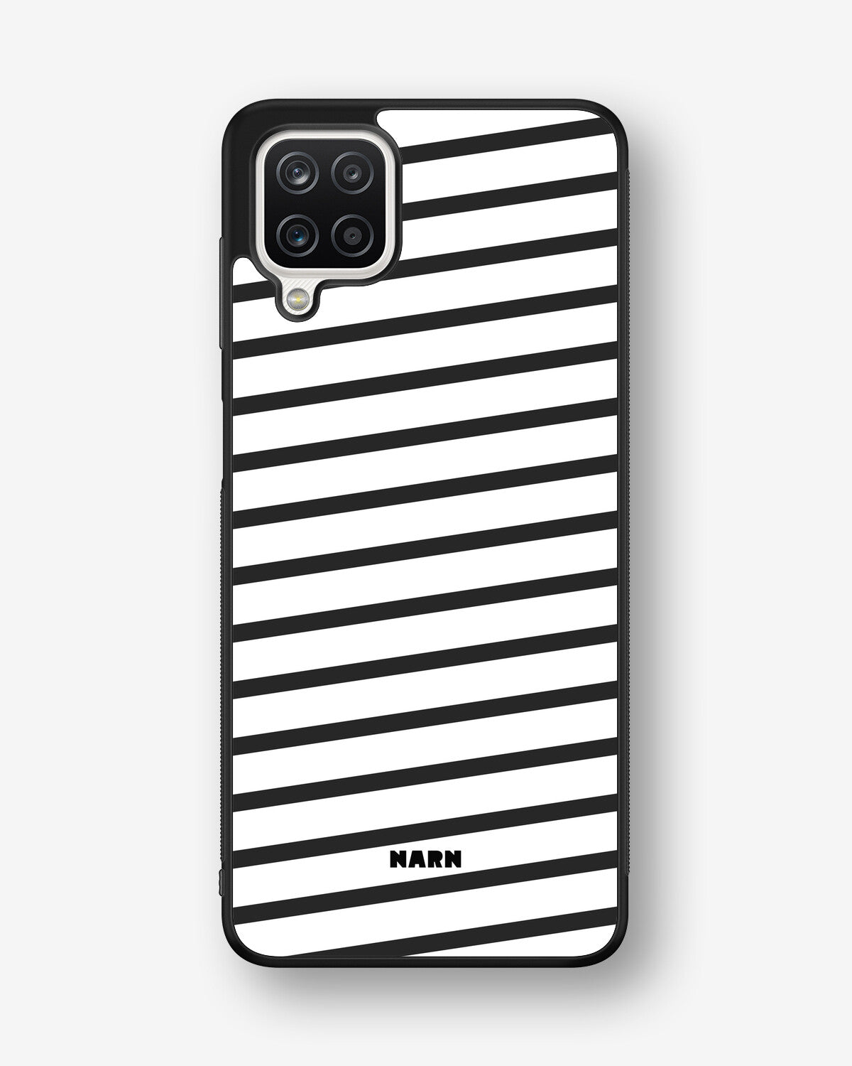 Samsung Galaxy A12 Hard Case – Black Stripes - View 1