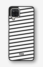 Samsung Galaxy A12 Hard Case – Black Stripes - View 1