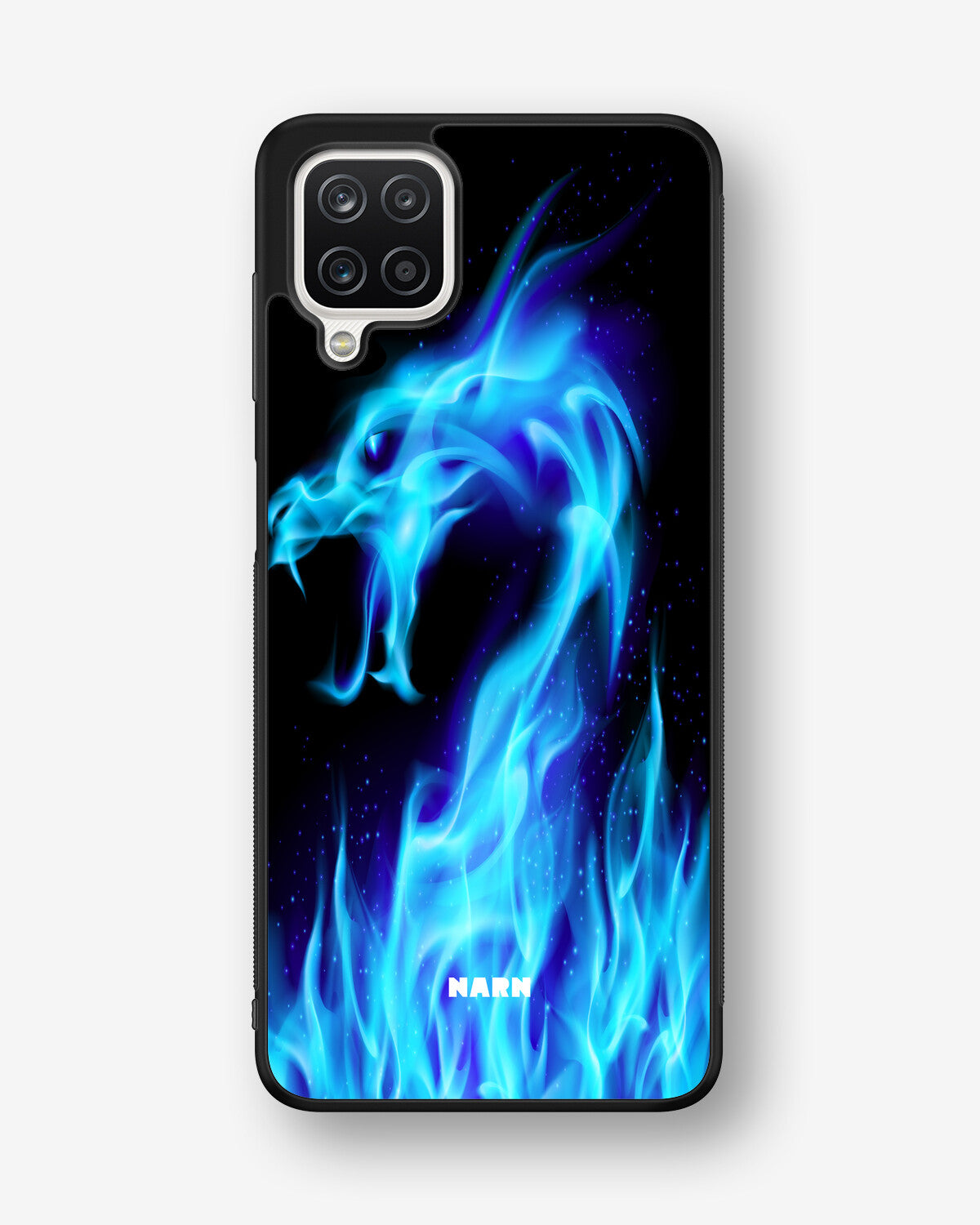 Samsung Galaxy A12 Hard Case – Blue Flames Dragon - View 1