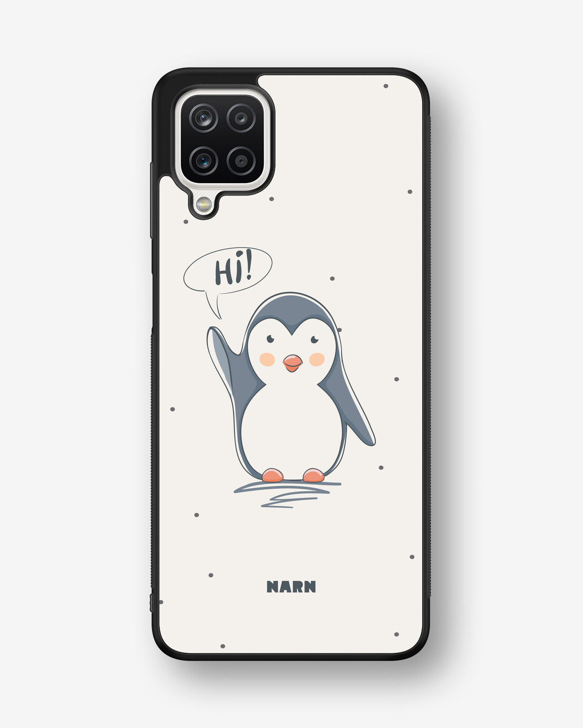 Samsung Galaxy A12 Hard Case – Cute Penguin - View 1