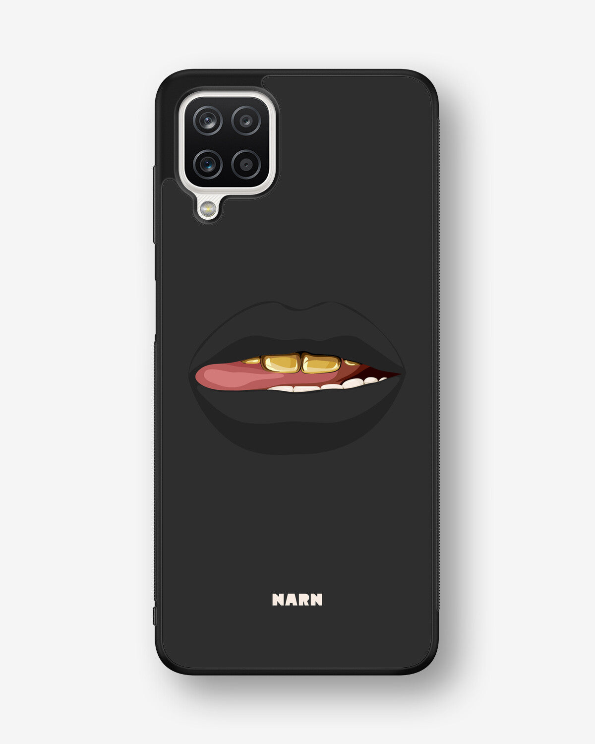 Samsung Galaxy A12 Hard Case – Golden Lips - View 1